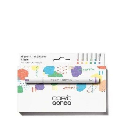 Copic Acrea Paint Marker Stift Set - Hell (6 Stück)