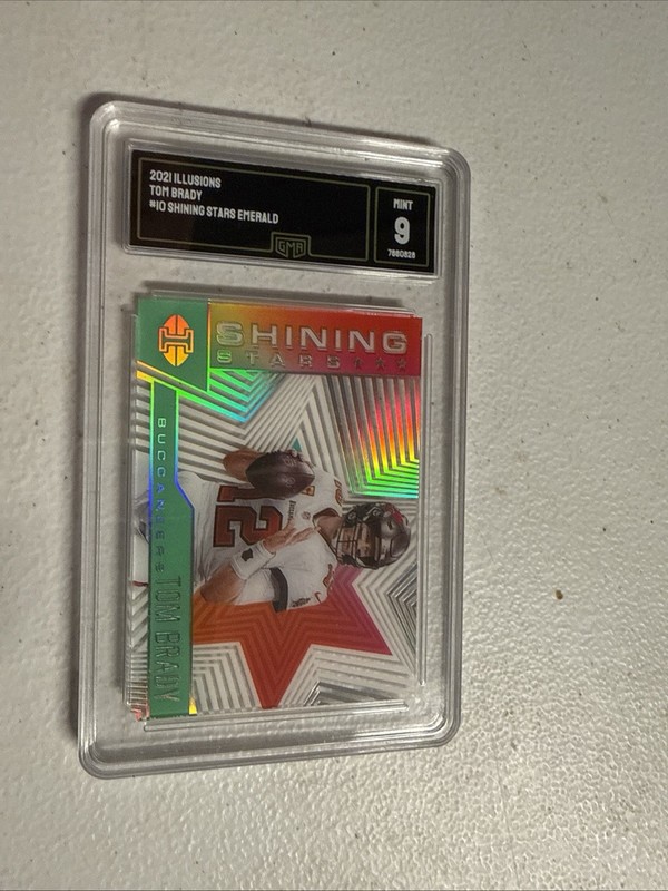 Panini 2021 Illusions Shining Stars Emerald Tom Brady #10 Buccaneers GMA 9