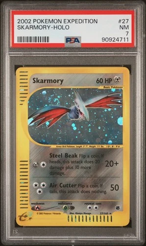 Pokemon Skarmory Holo Expedition 27/165 PSA 7