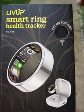 Livup Smart Ring Health Tracker Silver Size 7 Sleep Steps Heart Rate Oxygen New