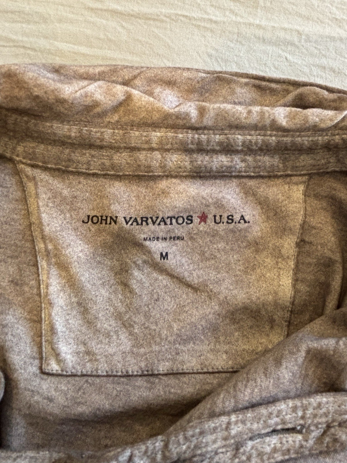 John Varvatos Polo shirt Men's Medium Brown
