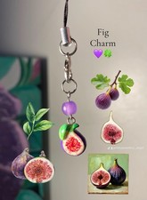 Handmade Realistic Fig Keyring Cottagecore Fruit Charm Polymer Clay Bag Charm
