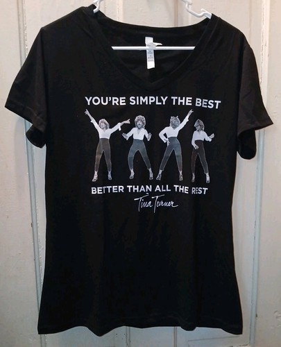Rustic United Tina Turner Simply The Best T Shirt Woman Size XL Black Memorial