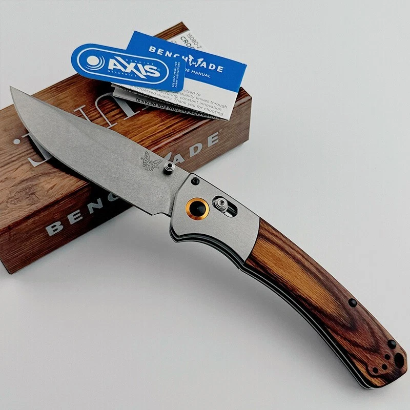 Cuchillo Plegable Benchmade 15080-2 Crooked River CPM-S30V Madera Mango Estabilizado Foto 2 de 4