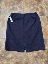 NEW Pendleton Petite Size 16 Virgin/Lamb Wool Midi Pencil Skirt Purple Zip