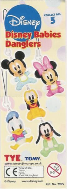 Seltene Set 5 Figuren Disney Baby Thekenmatten Schlüsselanhänger