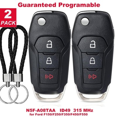 2PC Remote Flip Key Fob For 2015 2016 2017 2018 2019 2020 Ford F-150 F-250 F-350