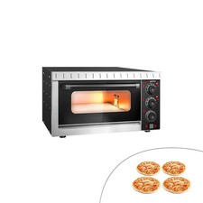 GGM Gastro Elektro Mini Pizzaofen 4x20cm Manuell mit Innenbeleuchtung