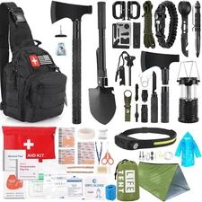 Survival Kit, 268 Pcs Emergency Survival Gear and Equipment Supplies with First 