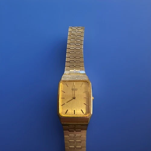 Vintage Seiko Watch Men 5Y00-5009 Gold Tone Square - Read Description