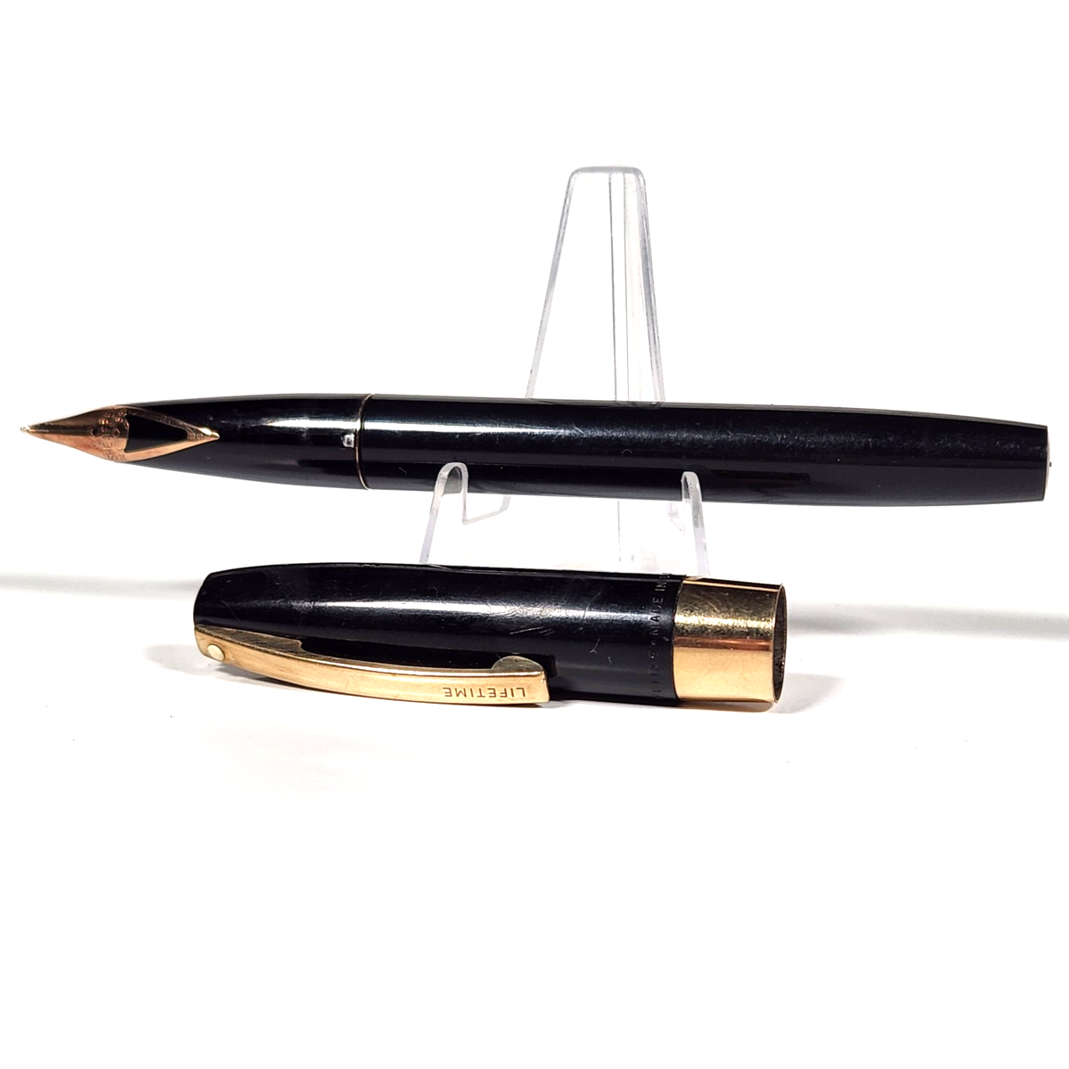 Vtg Sheaffer Imperial Lifetime White Dot Fountaint Pen M 14K Nib