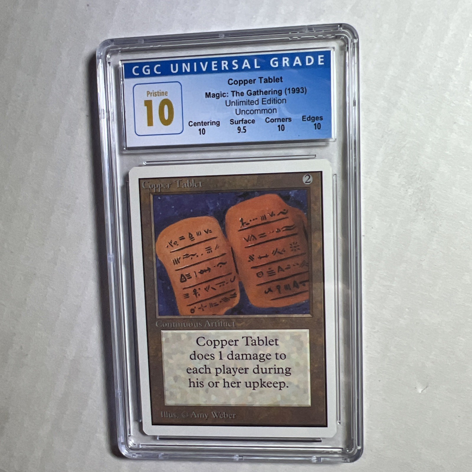 MTG Unlimited Copper Tablet CGC 10  Pristine (10 centering, corners, edges) 1993