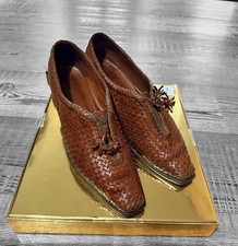 Vintage Rare Woven Tassel Cole Haan Loafers Size 9.5