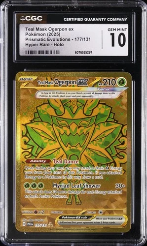 2025 POKÉMON PRISMATIC EVOLUTIONS #177/131 TEAL MASK OGERPON EX CGC 10 GEM MINT