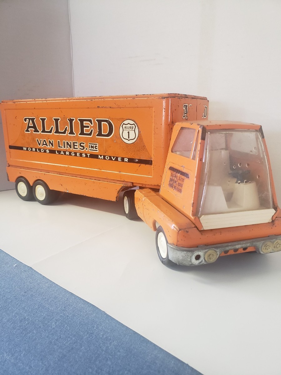 Vintage TONKA Allied Van Lines Semi Truck Trailer And Cab Good