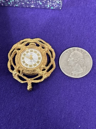 Vintage Waltham 17 Jewel Gold Anhänger Halskette Uhr Damen Swiss Handaufzug läuft! - Bild 8 von 10