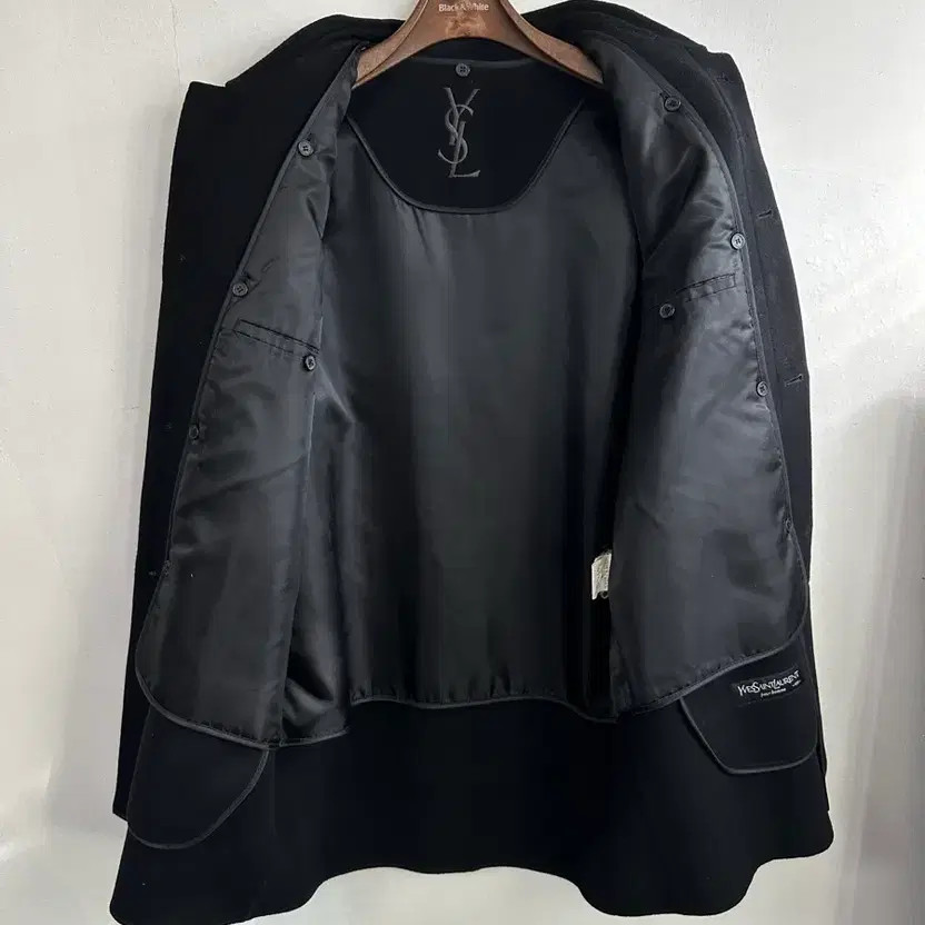 Saint Laurent Black Cashmere Coat (Size 105) thumbnail 5