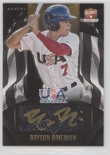 2015 Panini USA Baseball Black Gold /49 Bryson Brigman #BB Auto 3wu