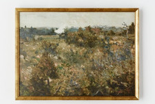 24" x 18" Landscape Study Framed Wall Canvas Antique Gold