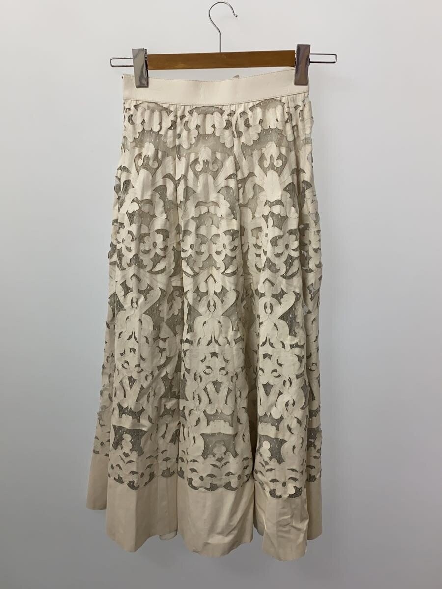 Christian Dior Long Skirt 2 Leather WHT 925J01AL013 thumbnail 2