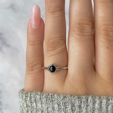 Black Onyx Ring / 925 Sterling Silver Ring / Healing Gemstone / Gifts for her