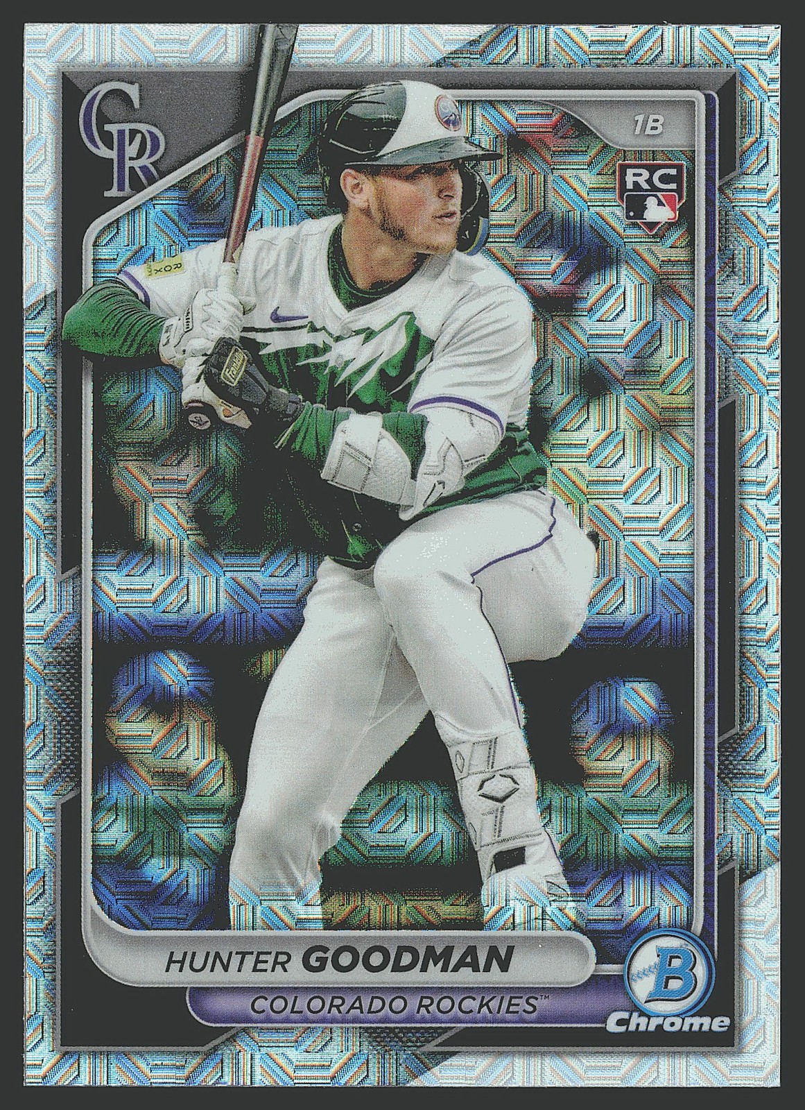 2024 Bowman Chrome #25 Hunter Goodman Mojo Refractors RC