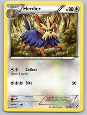 2011 POKEMON BLACK & WHITE HERDIER 82/114 UC NM A103253 FREE S&H