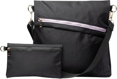 Smell-Proof Crossbody Nylon Purse, Midnight Lavender