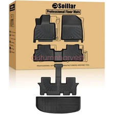 Floor Mats & Trunk Cargo Liners Set For 2020-2025 Kia Telluride TPE All Weather