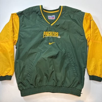 Vintage Nike Pro Line NFL Green Bay Packers Reversible Windbreaker Jacket Large
