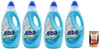 Alba Ammorbidente Classic, WeichspüLer, 33 WäSchen, 4X1850Ml+Polpa 400G