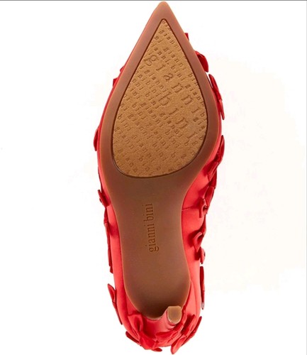 New In Box Size 12 Gianni Bini Red Serena Satin Mini Bows Pointed Toe Pumps Cute - Picture 5 of 5