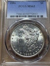 1886 Morgan Dollar - PCGS MS63 - As Shown! 
