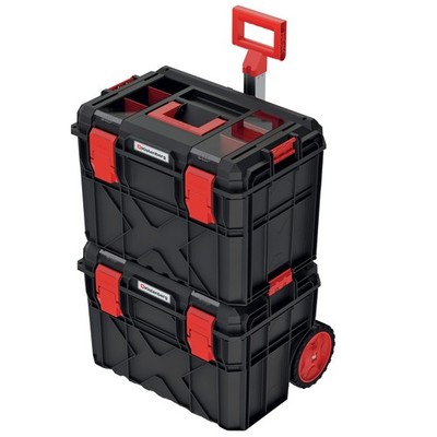 Werkzeugkasten-Set Wagen + Truhe modularer Werkstatt-Organizer auf Rädern Mobil