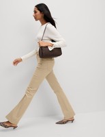 Marks & Spencer Womens Buff Cotton Flared Jeans - M&S