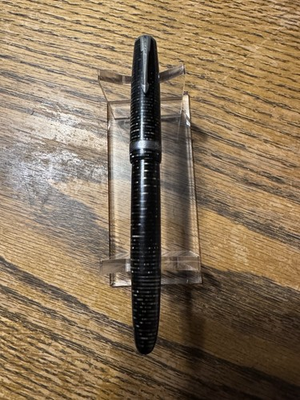 #ad Vintage Parker Junior Vacumatic Fountain Pen Silver Pearl Blue Diamond 14k Nib $73.00