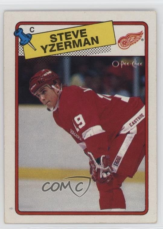1988-89 O-Pee-Chee Steve Yzerman #196 HOF 00l8