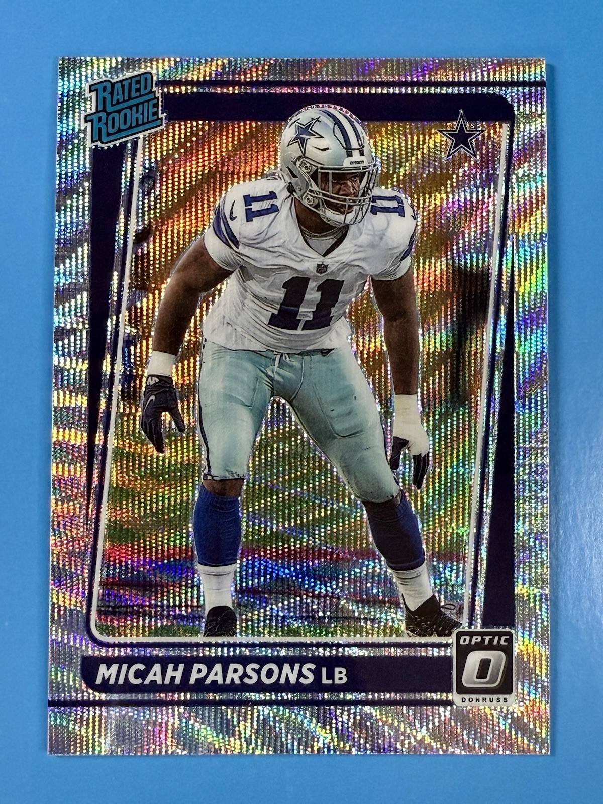 Micah Parsons 2021 Optic Rated Rookie #245 Silver Wave Prizm #’d 89/299 RC