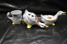 VINTAGE 3 Piece Ceramic Bathroom Set "QUACKING DUCK" 750
