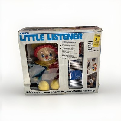 VINTAGE 1986 ERTL Little Listener Clown 2 Channel Baby Monitor  CREEPY HALLOWEEN