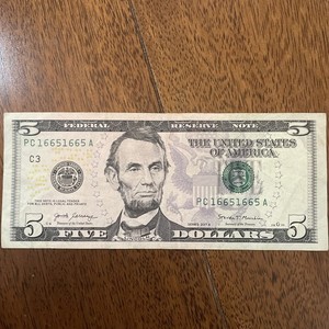 Fancy Serials Numbers “REPEATER” Trinary $5 2017A PC(16651665)A Collectors 💎