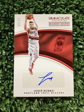 Jusuf Nurkic 2016-17 Immaculate Collection Modern Marks Auto Red /25 Blazers