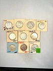 10 1949P FRANKLIN HALF DOLLAR 90% SILVER 1/2 COIN ROLL. XF - AU+ VERY SCARCE