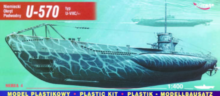 Mirage Hobby 40411 - 1:400 German U-Boat U 570 Type VII C Tower I