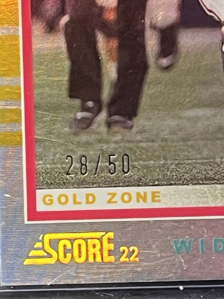 2022 Score - 1992 Throwback Gold /50 Jameson Williams #TB9 (RC) - Image 2 of 3
