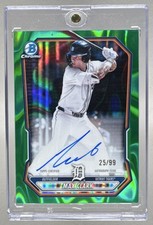 Max Clark 2026 Bowman #CPA-MC Green Lava Refractor Chrome Prospect Auto /99