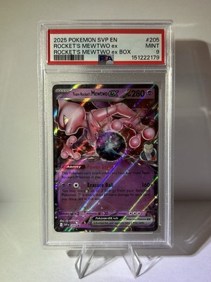 Team Rocket's Mewtwo EX 205 PSA Mint 9 Black Star Promo Pokémon