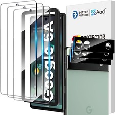 3-Pack Tempered Glass Screen Protectors for Google Pixel 6A 6.1 Inch