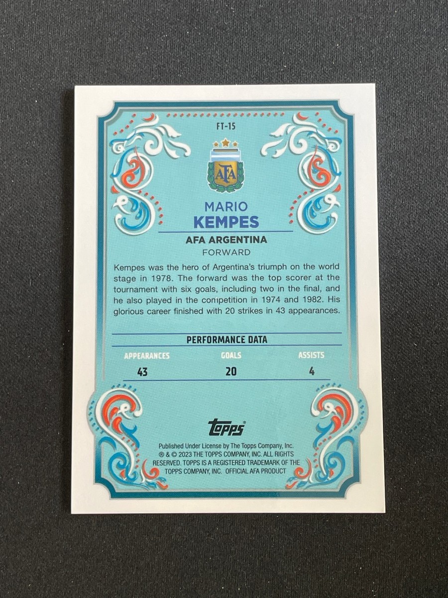 2023 Topps Argentina Fileteado - Fileteado Mario Kempes #FT-15 for