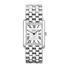 Image of Accurist Rectangle Silver White Dial Watch Brand New RRP £189 Model 71006
